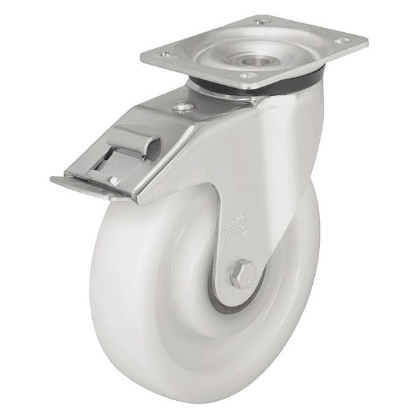 Swivel Plate Caster, Nylon, 5 in., 770 lb.