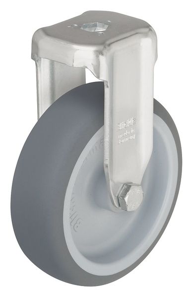 Kingpin Swivel Caster, Therm Rubber, 4 in., 242 lb.
