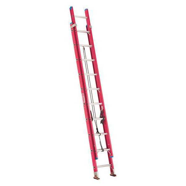 Fiberglass Extension Ladder, 300 lb Load Capacity