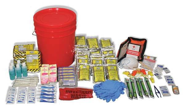 Emergency Lockdown Kit, Plastic Case, 5 Person