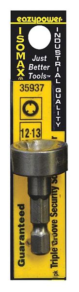 Triple Groove Security Bit, SAE, 1/4