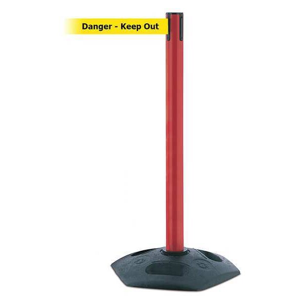 Barrier Post with Belt, Yellow
