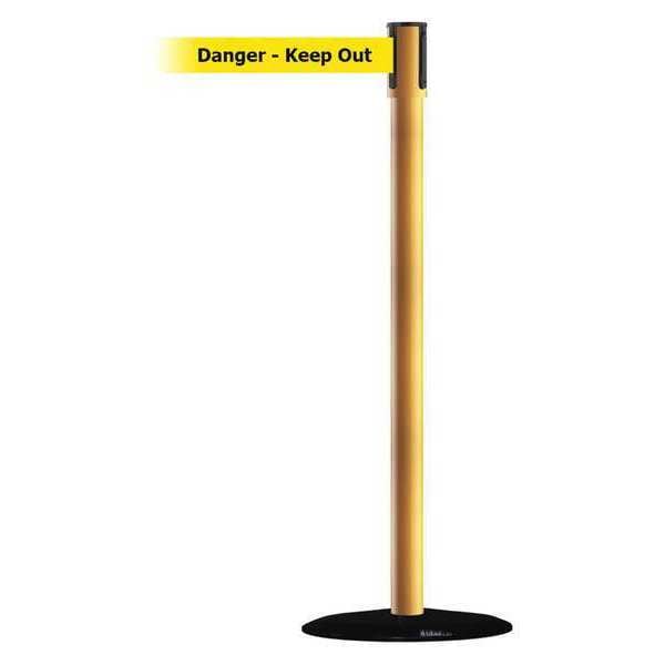 Slimline Post, Yellow, Danger Keep Out
