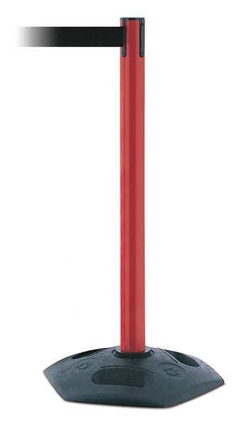 Barrier Post with Belt, Black