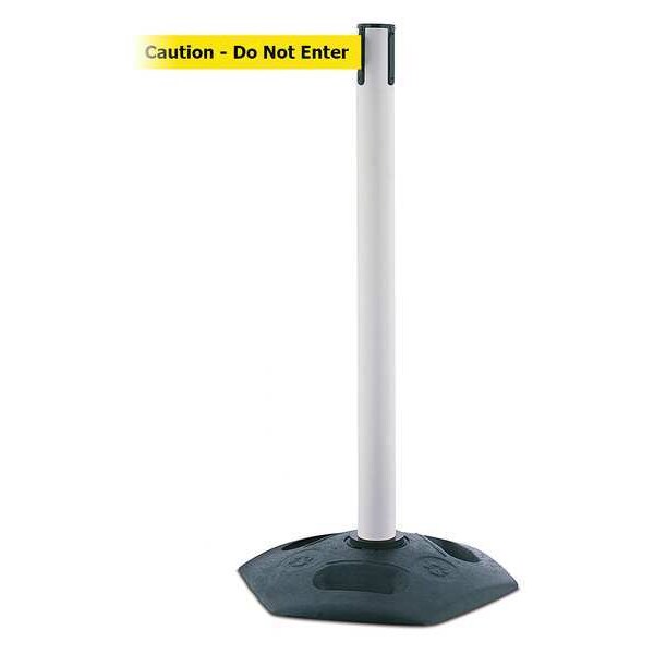 Barrier Post w/Belt, Yellow w/Black Text