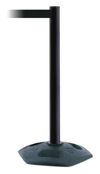 Barrier Post with Belt, Black