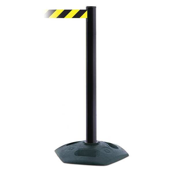 Barrier Post with Belt, Yellow/Black