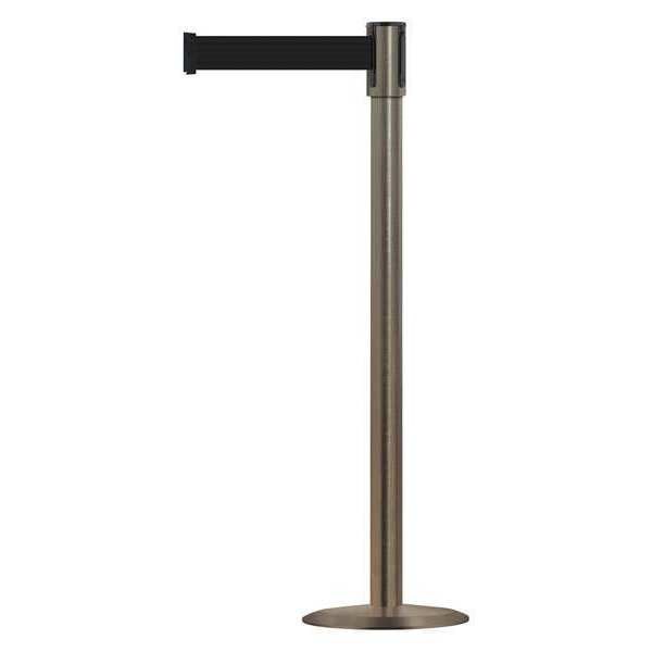 Slimline Post, Blck, Satin Stainless Steel