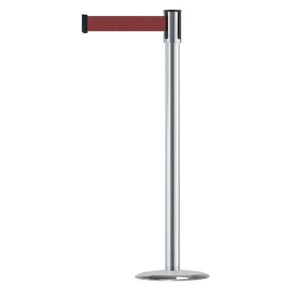Slimline Post, Maroon, Satin Chrome