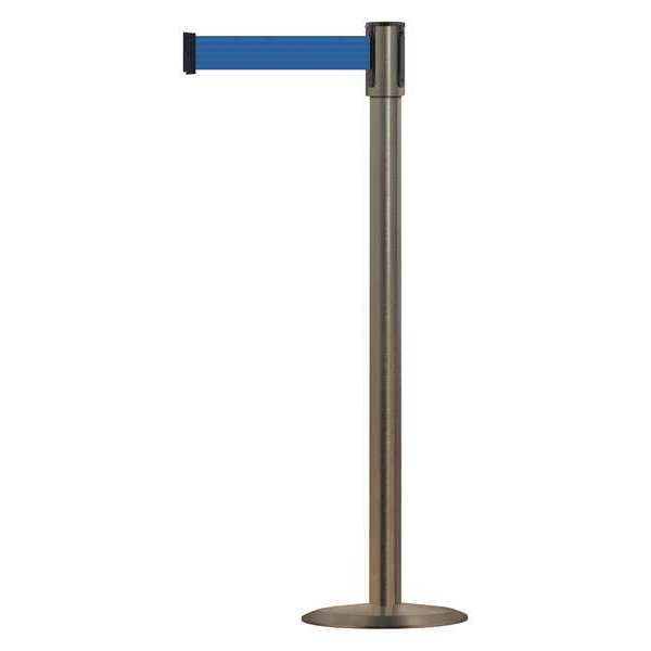Slimline Post, Blue, Satin Stainless Steel