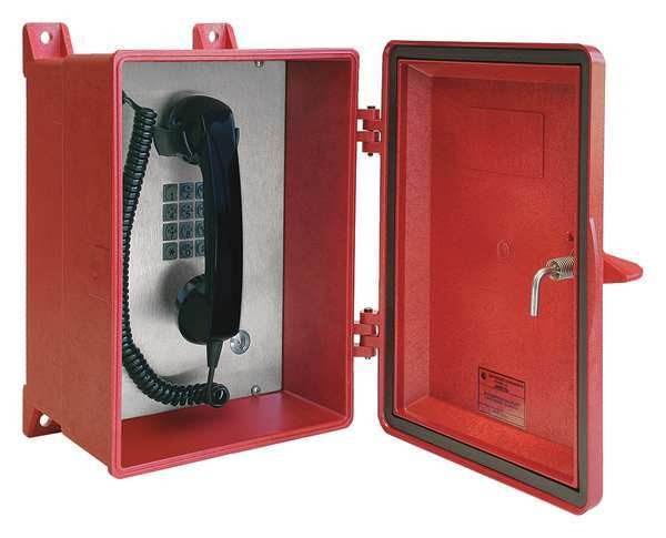 Telephone, NEMA 4X, Red, 1 Line