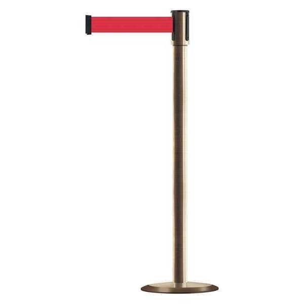 Slimline Post, Red, Satin Brass