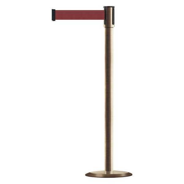 Slimline Post, Maroon, Satin Brass