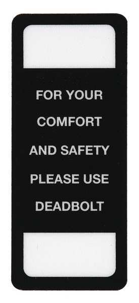 Security Label, Deadbolt