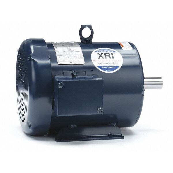 3-Phase General Purpose Motor, 3 HP, 182T Frame, 200V AC Voltage, 1,770 Nameplate RPM