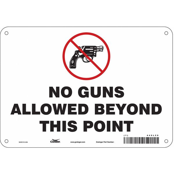 Safety Sign, 7 in Height, 10 in Width, Aluminum, Vertical Rectangle, English, 449L59