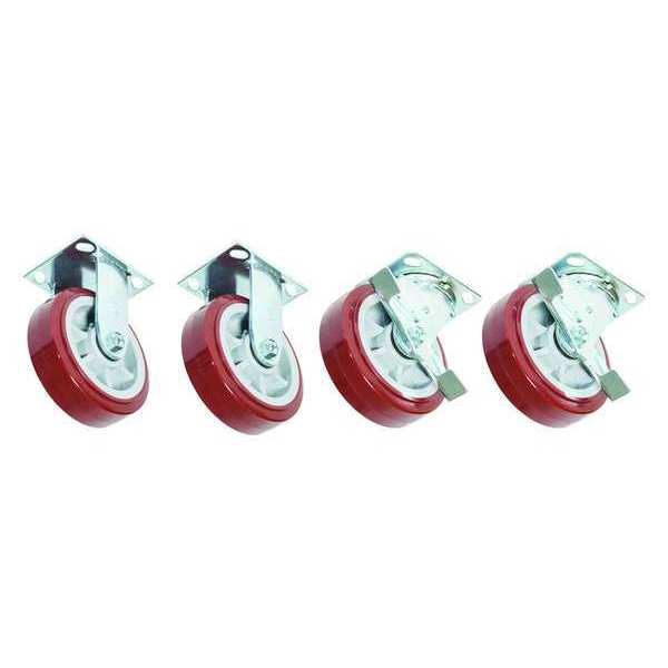 Plate Caster Kit, 900 lb. Load Rating