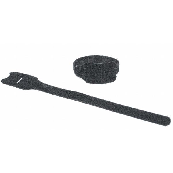 Hook-and-Loop Cable Tie, Black, 8