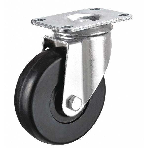 Plate Caster, 240 lb. Load Rate, 6-3/16