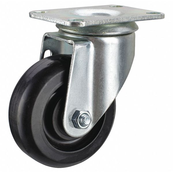 Plate Caster, 375 lb. Load Rate, 5-1/8