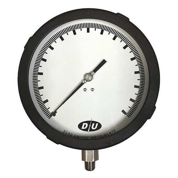 Pressure Gauge, 0 to 600 psi, 1/4 in MNPT, Black