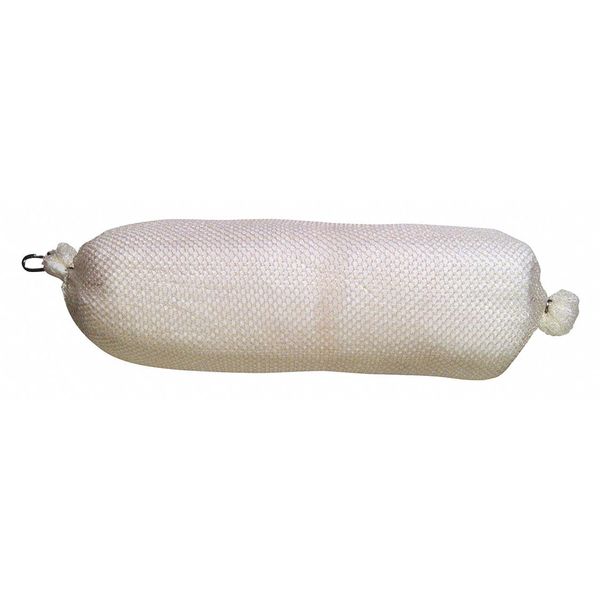 Sorbents, 18 gal. Oil Absorbed, White, Polyester, 10 PK