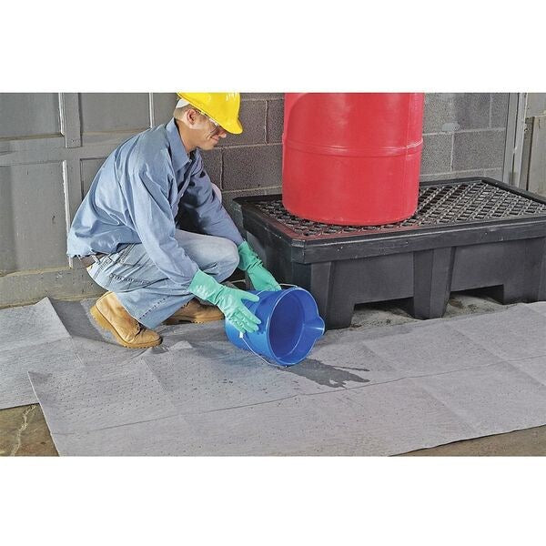 Sorbents, 46.1 gal. Universal Absorbed, Gray, Polypropylene