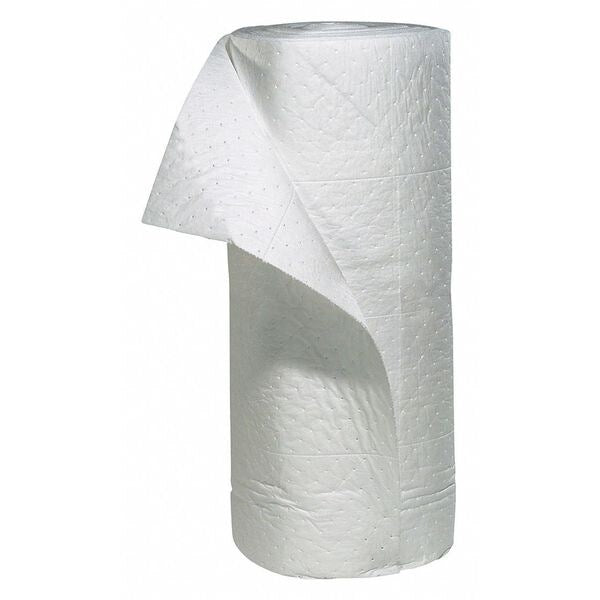 Sorbents, 49 gal/pk, Oil Absorbed, White, Polypropylene