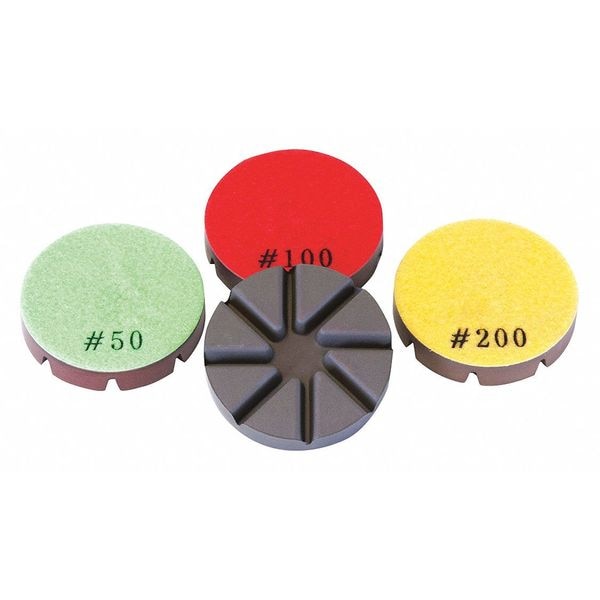 Polishing Pad, w/ (4) Pads, Grit 100