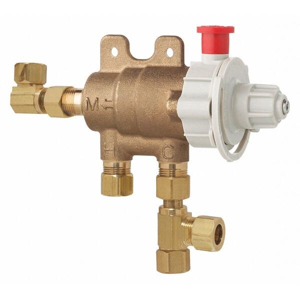 Mixing Valve, Brass, 4.6 gpm, 5