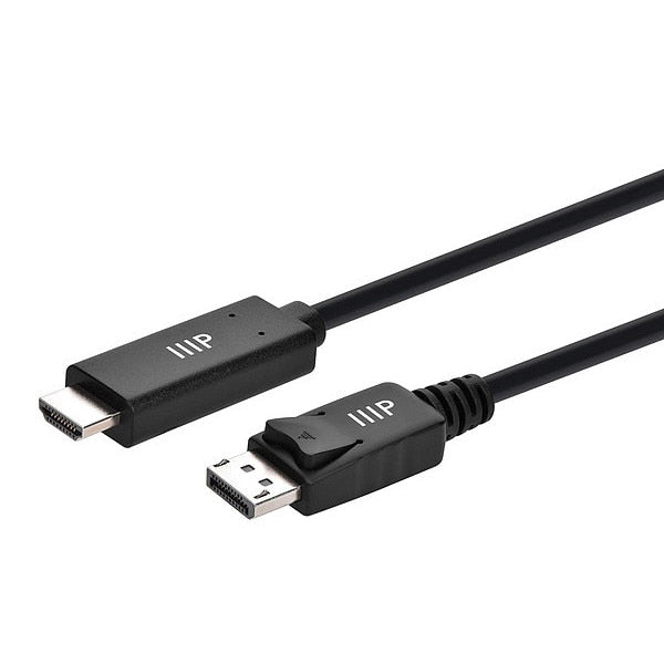 HDMI Cable, 10 ft, L, Shielded, Black