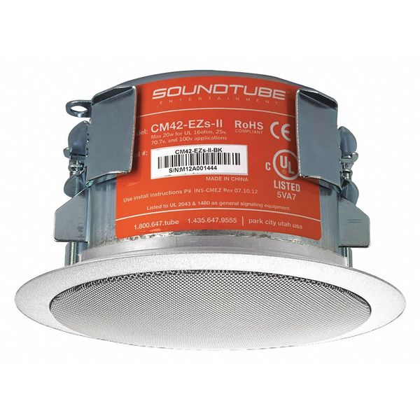 In-Ceiling Speaker, White, 20 Max. Wattage