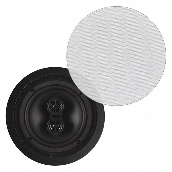 In-Ceiling Speaker, White, 100 Max Wattage