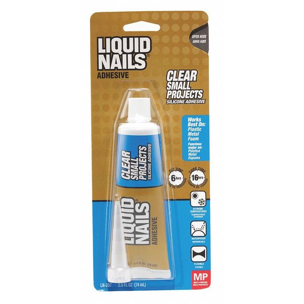 Adhesive, Clear Small Projects Series, Clear, 24 hr Full Cure, 2.5 oz, Tube