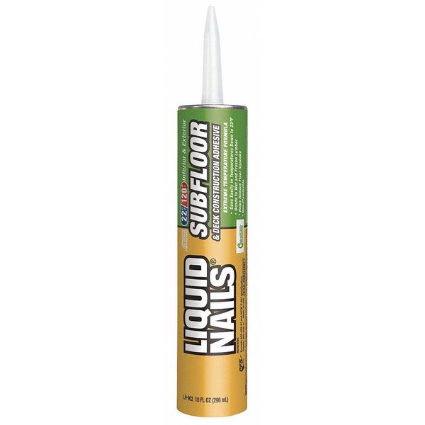 Floor Adhesive, Subfloor & Deck Series, Beige Tan, 10 oz, Cartridge