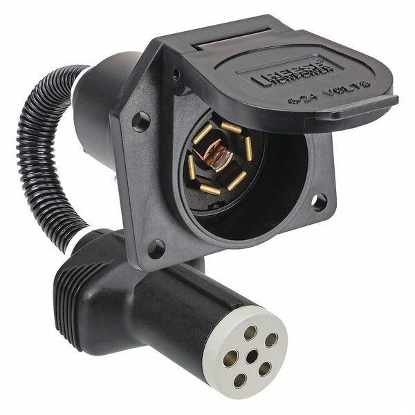 Trailer Wiring Adapter, Black, 5-5/8