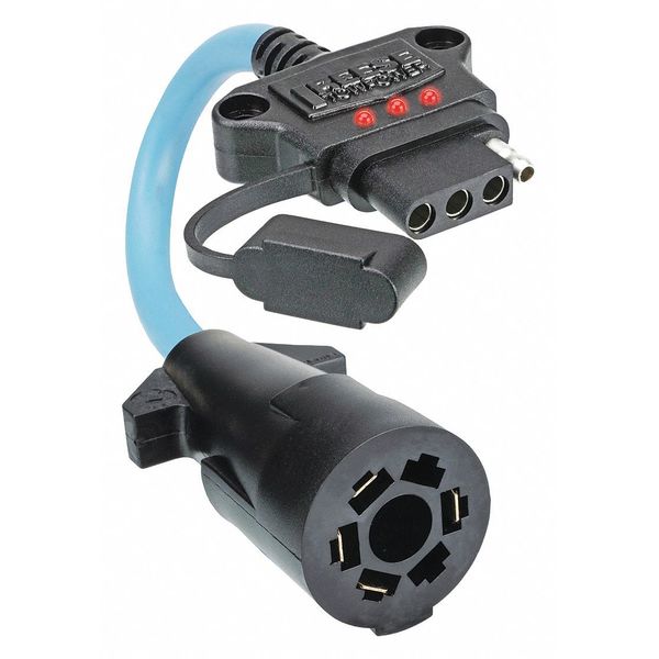 Trailer Wiring Adapter, Black, 2-7/8