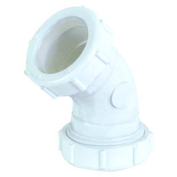 Elbow, 45 deg., Wht Drain, Slip Connection