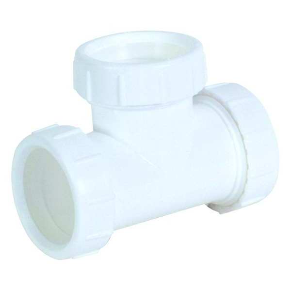 Tee, White Drain, Slip Connection