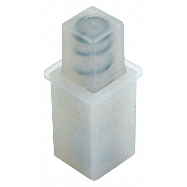 Towel Bar End Caps, Wall Mount, Plastic, Unfinished, 10 PK