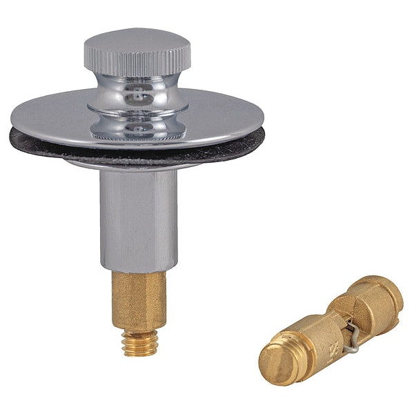 Push and Pull Drain Stopper, Silver