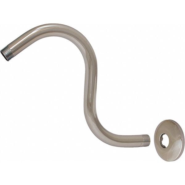 S Shape Shower Arm and Flange, 8