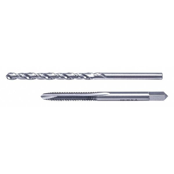 2PC Jobber Drill and Spiral Point Plug Tap Set Cle-Line 1860 Bright HSS #29 & #8-32
