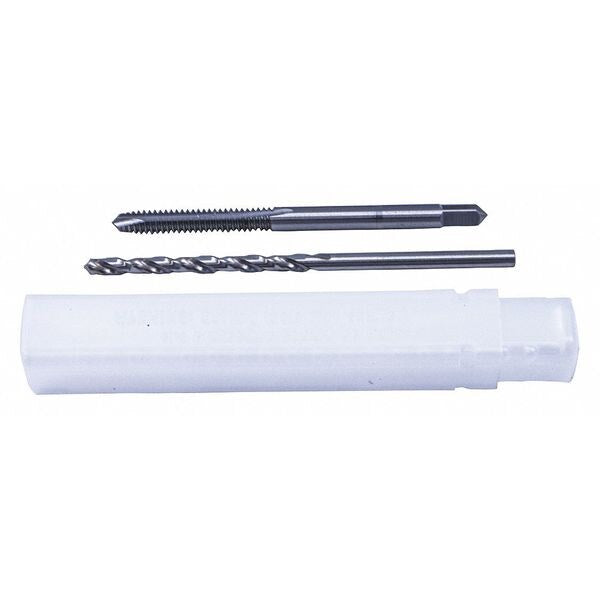 2PC Jobber Drill and Spiral Point Plug Tap Set Cle-Line 1860 Bright HSS 1PC #36 & #6-32