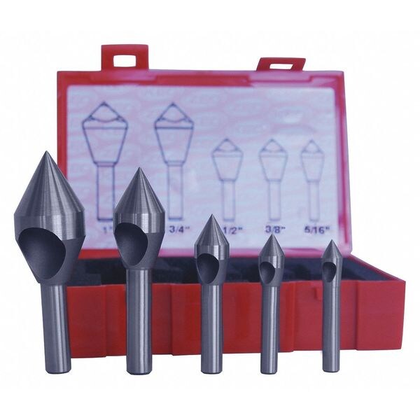 Countersink/Deburring Tool Set, 5 Pieces