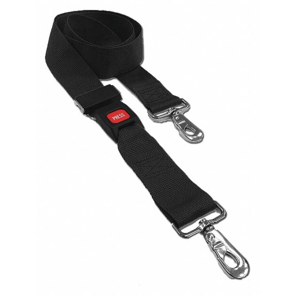 Strap, Black, 5 ft. L x 2-1/2