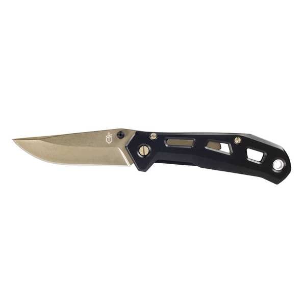 Knife, Clip Point Blade, Black Handle