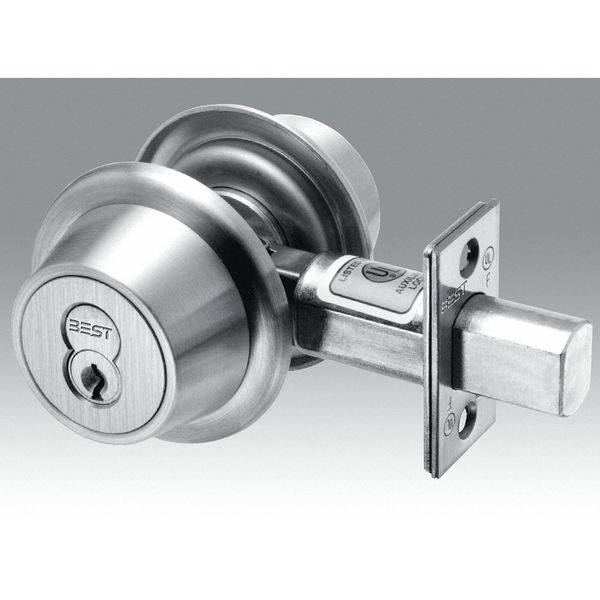 Deadbolt, Cylindrical, Satin Chrome