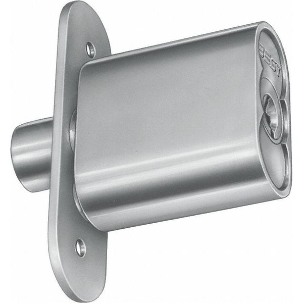 Sliding Door Push Lock, Satin Chrome