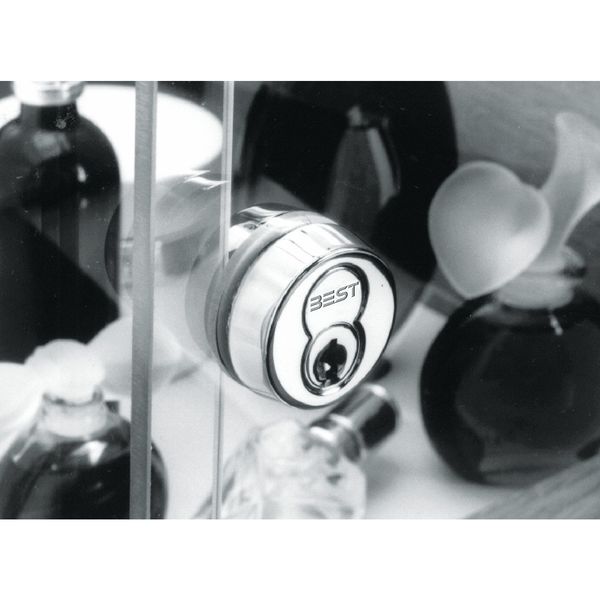 Sliding Door Cylinder, Satin Chrome